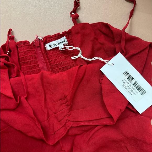 Reformation Red Emerson Dress Size 4 - Picture 2 of 3